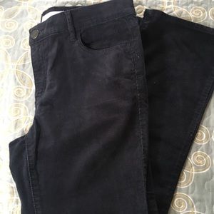 Flare crop navy cords from Loft. Never worn.